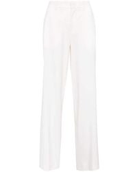 P.A.R.O.S.H. - Lillie Pressed-Crease Wide-Leg Pants - Lyst
