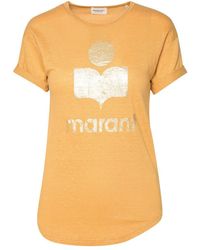 Isabel Marant - 'koldi' Beige Linen T-shirt - Lyst