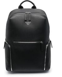 Emporio Armani - Leather Backpack - Lyst