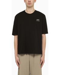 Ami Paris - Black Cotton T Shirt With Logo - Lyst