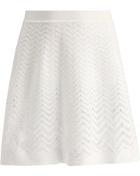 Missoni Flared Knit Skirt - White
