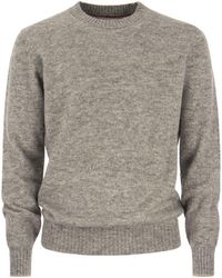 Brunello Cucinelli - Crew-neck Sweater In Alpaca Cotton And Wool - Lyst