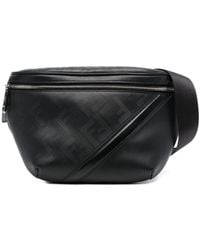 Fendi - "Shadow Diagonal " Leather Belt Bag - Lyst