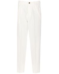 Brunello Cucinelli - Twill Gabardine Trousers With Garment - Lyst