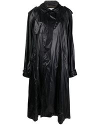 Saint Laurent - Nylon Cloak Coat - Lyst