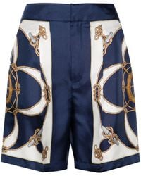 Bally - Printed Silk Trousers - Lyst
