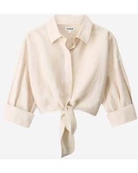 STAUD - Linen Blouse Lisa - Lyst