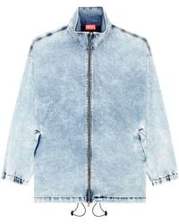 DIESEL - D-Krap-S1 Denim Jacket With Oval D - Lyst