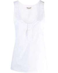 Saint Laurent - Cotton Poplin Top - Lyst