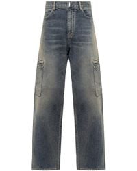 Givenchy - 4g Denim Cargo Jeans - Lyst