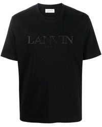 Lanvin Logo-print Short-sleeved T-shirt - Black