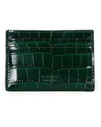 Tom Ford - Shiny Stamped Croc Print Card Holder - Lyst