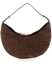 Jacquemus - 'Le Calisso Rond Large' Shoulder Bag With Adjustable Strap And Embossed Crodocile Effect - Lyst