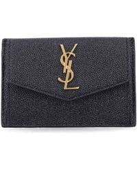 Saint Laurent - Uptown Flap Card Case - Lyst