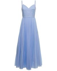 FEDERICA TOSI Light Blue Pleated Cotton Blend Dress