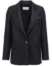 Peserico - Lurex Single-Breasted Blazer - Lyst