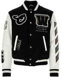Off-White c/o Virgil Abloh - Off- And And Varsity Jacket - Lyst