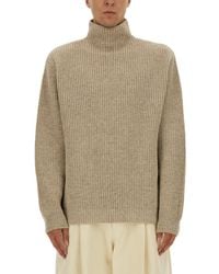 Lemaire - Ribbed Knit Turtleneck Sweater - Lyst