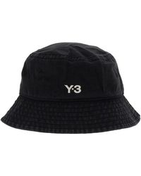 Y-3 - Washed Twill Bucket Hat With - Lyst