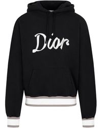 Dior Cotton Hoodie Top - Black