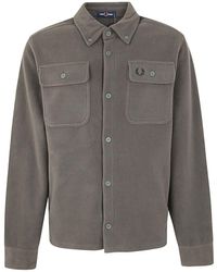 Fred Perry - Fp Fleece Overshirt Clothing - Lyst