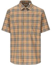 Burberry - Check Print Short-sleeve Shirt - Lyst