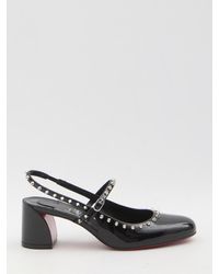 Christian Louboutin Mary Jane Janispikes in Black | Lyst
