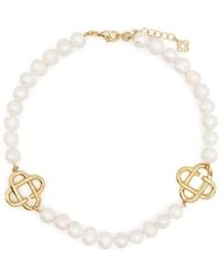 Casablanca - Chunky Pearl Logo Necklace Accessories - Lyst