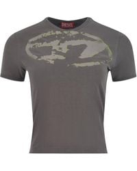 DIESEL - T-Shirt T-Uncutie-Long-P14, ' - Lyst