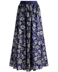 Alice + Olivia - Alice + Olivia Nilda Cotton Maxi Skirt - Lyst