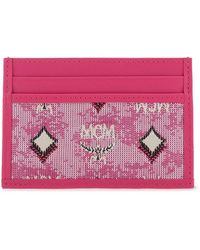 MCM - All-over Logo-jacquard Rectangle Card Case - Lyst