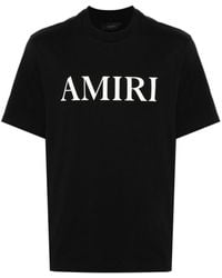Amiri - Brand-embellished Crewneck Cotton-jersey T-shirt - Lyst