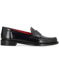 Ferragamo - Brushed Leather Loafers - Lyst