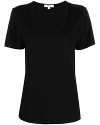Agolde - V-neck Cotton-blend T-shirt - Lyst