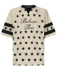 Balmain - Signature Star T-Shirt - Lyst