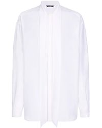 Dolce & Gabbana - Shirt With Scarf Detail - Lyst