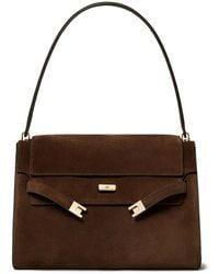 Tory Burch - Lee Radziwill Suede Large Shoulder Bag - Lyst
