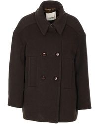 Isabel Marant - Double-Breasted Coat With Structured Collar - Lyst