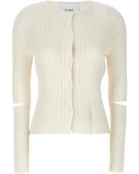 Nude - Cutout Detail Ribbed Cardigan - Lyst