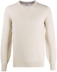 Brunello Cucinelli Cashmere Fitted Sweater - Natural