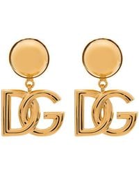 Dolce & Gabbana - Mini Logo Earrings - Lyst
