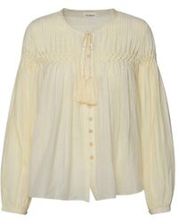 Isabel Marant - 'Abadi' Ivory Cotton Blend Shirt - Lyst