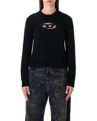 DIESEL - M-Areesa Slim Cut-Out Logo Sweater - Lyst