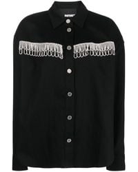 ROTATE BIRGER CHRISTENSEN - Crystal-embellished Long-sleeve Shirt - Lyst