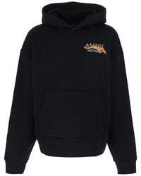Amiri - Hoodie With Fixed Hood And Logo Lettering On Front And Rear - Lyst