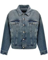 MM6 by Maison Martin Margiela - Cut-Out Denim Jacket With Unique Sleeve Details - Lyst
