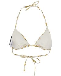 Versace - Bikini Top With All-Over Chain Print - Lyst