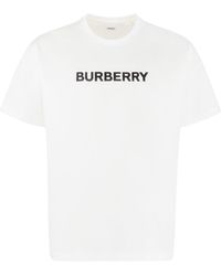 Burberry - Cotton Crew-Neck T-Shirt - Lyst