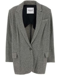 Isabel Marant - Embroidered Wool Blend Cikaito Blazer - Lyst