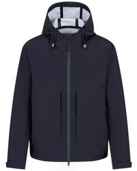 Emporio Armani - Hooded Zipped Jacket - Lyst